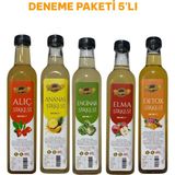 Angelite %100 Doğal Sirke Seti 5’li (Alıç, Ananas, Detoks, Enginar, Elma) – Katkısız Fermente – Her Biri 500 ml - 500,1 lt