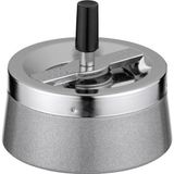 Angelo Bas-Çevir Metal Hazneli Küllük Gri 11cm