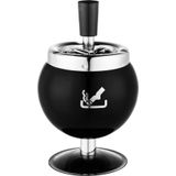 Angelo Bas-Çevir Metal Hazneli Küllük Standlı Siyah 8 cm
