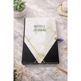 Angelphoto Marble Journal Kilitli Hatıra Defteri 80 Yaprak Günlük Çizgili Konsept Defterler