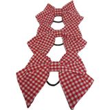 Angels Collection Büyük Boy Lastikli Kırmızı Pitikare Fiyonk Toka 10 'Lu