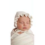 Angels' Collection Fırfırlı Müslin Bebek Şapkası Ekru EKRU 0-12 Ay