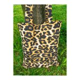 Angels' Collection Leopar Desenli Çanta - Çevre Dostu - Sıvı itici Özelliğe sahip Siyah