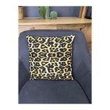 Angels' Collection Leopar Desenli Kırlent Kılıfı Tekli Siyah 35 x 50