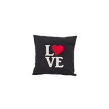 Angels' Collection Love Punch İşlemeli Kırlent Kılıfı 2'li SİYAH 40 x 40