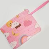 Angels Collection Müslin Pembe Gökyüzü - Portföy Çanta - Clutch Çanta