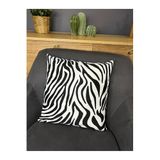 Angels' Collection Zebra Desenli Kırlent Kılıfı 2 Tane Siyah 40 x 40
