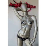 Angels Passion Şeffaf Zincirli Şık Harness Takım