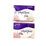 Angels Secret Gece Pedi Aktif Oksijen ve Negatif Iyonlu Hijyenik Kadın Pedi Gimdes Sertifikalı %100 Pamuk Yüzey 2li Set