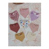 AngelsHug %100 Organik Müslin Çift Katlı Bebek Fuları Yakalık Mama Ve Salya Önlüğü Bez 8 Adet 40 Cm