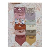 AngelsHug %100 Organik Müslin Çift Katlı Bebek Fuları Yakalık Mama Ve Salya Önlüğü Bez Bez 12 Adet 40 Cm