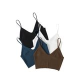 Angelsin 4 lü Paket Askılı Bluz Crop