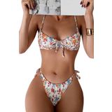 Angelsin Bağlamalı Çiçek Baskılı Bikini Altı Çok Renkli 42