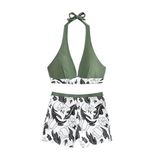 Angelsin Baskılı Deniz Şortlu Bikini Takım (ÇIKARTILABİLİR KAPLI)