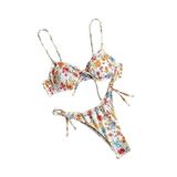 Angelsin Çiçek Baskılı Bikini Üstü Çok Renkli 42