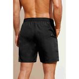 Angelsin Erkek Basic Standart Boy Mayo Cepli Deniz Şortu - XL - Siyah
