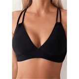 Angelsin İki Ayarlanabilir Askılı Bikini Üstü (Çıkartılabilir Kaplı) Siyah 36