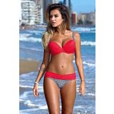 Angelsin Kırmızı Desenli Bikini Altı