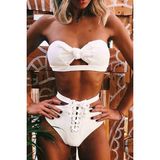 Angelsin Özel Tasarım Bikini Üstü Beyaz 36