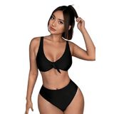 Angelsin Şık Bikini Üstü (Çıkartılabilir Kaplı) Siyah 36