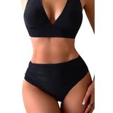 Angelsin Yandan Büzgülü Şık Bikini Altı Siyah 38
