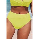 Angelsin Yüksek Bel Bikini Altı - Sarı - 34