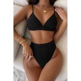 Angelsin Yüksek Bel Bikini Altı Siyah 001