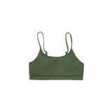 Angelsin Yüksek Bel Özel Kumaş Tankini Bikini Üstü - Yeşil - 36