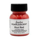 Angelus Sedefli Deri Boya, Riot Red, Ayakkabı, Bot, Ceket, Gömlek, Spor Ayakkabı ve Daha Fazlasını Özelleştirmek İçin 1 Oz - ABD'de Üretilmiştir