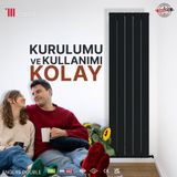 Angers Double Yakıt Tasarruflu Premium Malzeme Alüminyum Radyatör 180x29,5cm Kumlu Antrasit