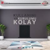 Angers Double Yakıt Tasarruflu Premium Malzeme Alüminyum Radyatör 60x129,5cm Kumlu Antrasit