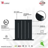 Angers Double Yakıt Tasarruflu Premium Malzeme Yakıt Tasarruflu Premium Malzeme Alüminyum Radyatör 60x129,5cm Kumlu Siyah