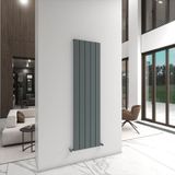 Angers Yakıt Tasarruflu Premium Malzeme Alüminyum Radyatör 180x49,5cm Kumlu Açık Gri