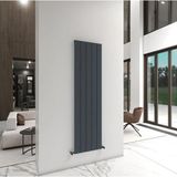Angers Yakıt Tasarruflu Premium Malzeme Alüminyum Radyatör 180x49,5cm Kumlu Siyah