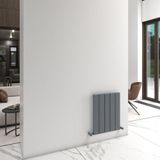 Angers Yakıt Tasarruflu Premium Malzeme Alüminyum Radyatör 60x49,5cm Kumlu Açık Gri