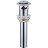 Angle Simple Banyo Lavabo Drenajı Krom, Pirinç Lavabo Tıkacı, Taşmalı Açılır Darin Montajı