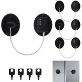 Anglekai 4 Paket Buzdolabı Kilidi, Şifreli Delmesiz Buzdolabı Kilidi, Çocuk Korumalı Buzdolabı Kapı Kilidi Buzdolabı Yapışkan Kilidi, Güvenlik Dondurucu Kapı Kilidi Mini Dolap Kilitleri Kombinasyonlu
