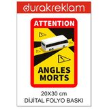Angles Morts Folyo Baskı Etiket 20X30 Cm 3Adet