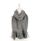 Angora 60x180 Gri Tavşan Tüğü Şal