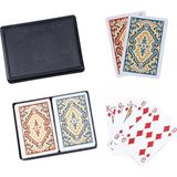 Angora Kem Kutulu Plastik Iskambil Oyun Kartı Çift Deste - Plastic Playing Cards Double Deck (Siyah) - Standart