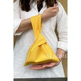 Anı Home Japon Düğümü Limon Sarısı Clutch Bilek Çanta Duck Kumaş - 70E-Sarı