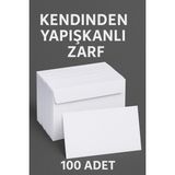 Anı Ofis Kırtasiye 100 Adet Kendinden Yapışkanlı Zarf Dtiye Mektup Para Belge Dilekçe Düğün Kına Nişan Sünnet