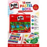 Anı Ofis Kırtasiye 18'li Pastel Boya Çantalı Set 18 Renk Yağlı Pastel Boya Okul Resim ve Hobi Için