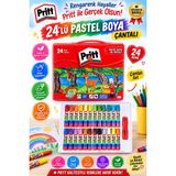 Anı Ofis Kırtasiye 24'lü Pastel Boya Çantalı Set 24 Renk Yağlı Pastel Boya Okul Resim ve Hobi Için