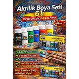 Anı Ofis Kırtasiye 6’lı Akrilik Boya Seti 30 ml – Canlı Renkler, Su Bazlı, Çok Amaçlı Boya