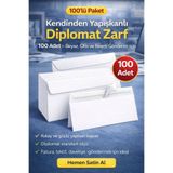 ANI OFİS KIRTASİYE A K Diplomat Zarf 100 Adet – Beyaz DL Zarf – Ofis ve Evrak Zarfı – Kendinden Yapışkanlı