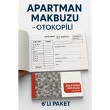Anı Ofis Kırtasiye Apartman Makbuzu Otokopili 6’lı Paket Karbon Kopyalı Renkli Aidat Tahsilat Belgesi