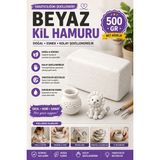Anı Ofis Kırtasiye Kil Hamuru 500 gr Doğal Seramik ve Modelleme Kil Hamuru Hava ile Kuruyan - Beyaz