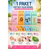 Anı Ofis Kırtasiye Mini Cep Islak Mendil 8'li Paket – Alkolsüz, Paraben İçermez, Çocuk ve Bebekler İçin Pratik Cep Boy Mendil - 1 PAKET