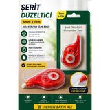 Anı Ofis Kırtasiye Şerit Düzeltici - Daksil 5 mm x 12 M – Hızlı Kuruyan Silme Bandı